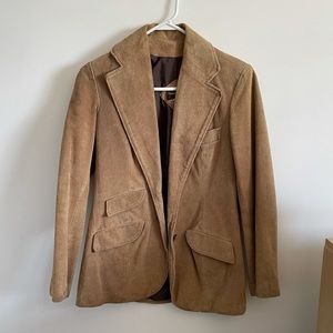 Vintage suede leather blazer
